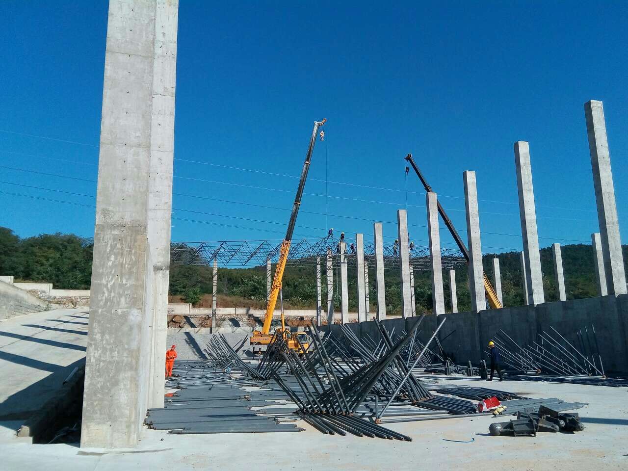 舟山搅拌站网架